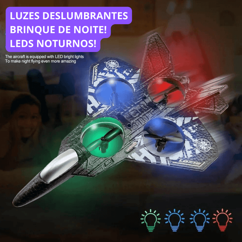 Jatinho Drone Recarregável de Controle Remoto