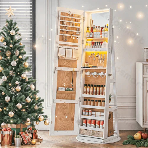 Armário Giratório com Espelho e Porta-joias